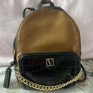 Victoria’s Secret Brown and Black Leather Backpack